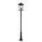 Z-Lite Beacon 4 Light Outdoor Post Mounted Fixture, Black & Clear Beveled 568PHXXLR-511P-BK - alternate 1